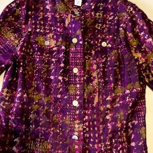 Ruby Rd purple blouse/jacket - size 10